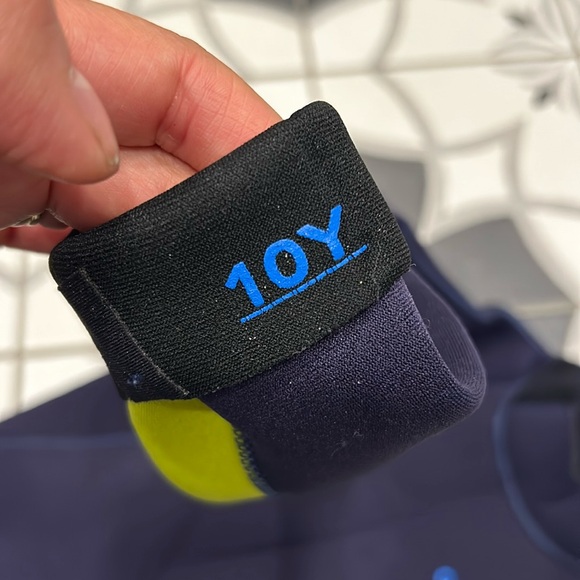 Kids' Surfing Wetsuit 4/3 Neoprene - 100 CW Blue Green - Picture 9 of 16